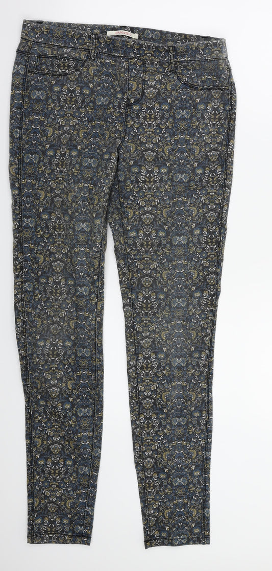Womens UK Size 10 Camaieu Regular Fit Jegging Grey Trousers