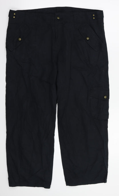 tinster Womens Black   Trousers  Size 18 L25 in
