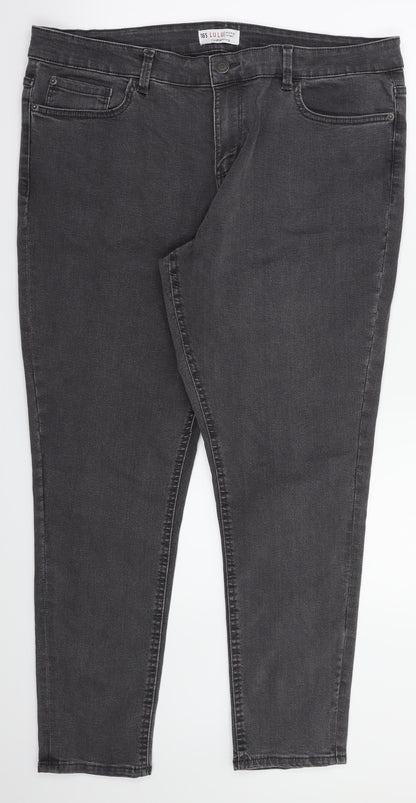 Red Hearing Womens Grey   Skinny Jeans Size 16 L28 in