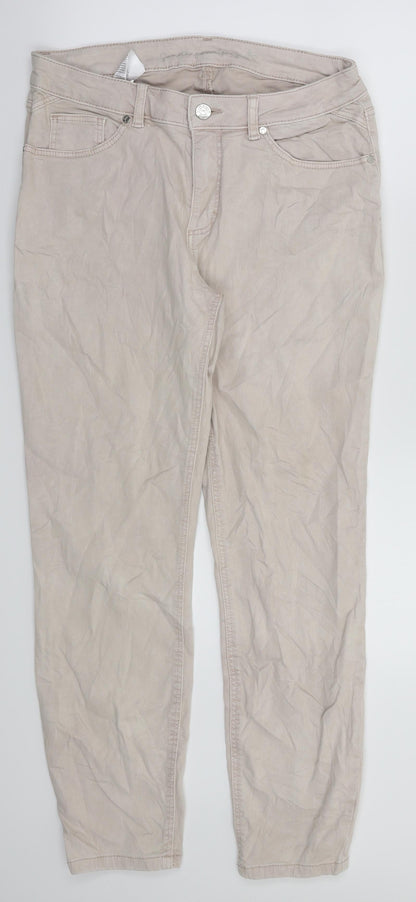 Womens UK Size 12 Bonita Relaxed Fit Straight Pink Jeans