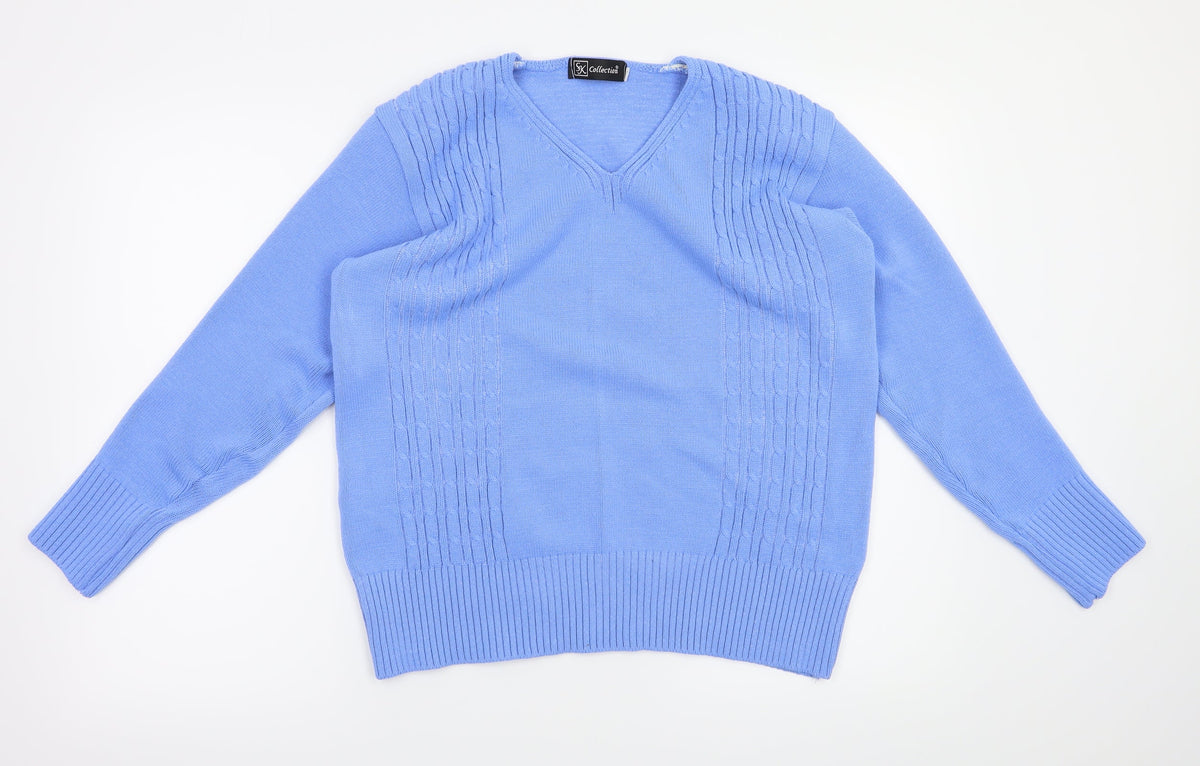 SK Collection Womens Blue   Pullover Jumper Size M