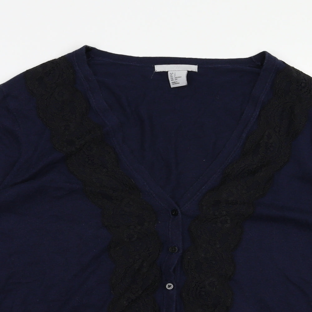 H&M Womens Blue   Cardigan Jumper Size S