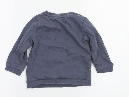 pep&co  Boys Grey Animal Print  Pullover Jumper Size 18-24 Months
