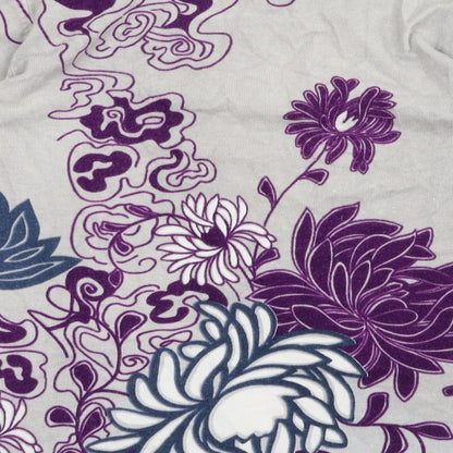 Mia Moda Womens Green Floral  Basic T-Shirt Size S