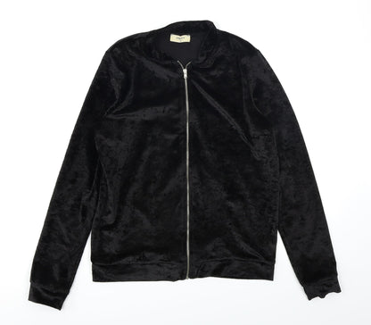 Papaya Womens Black  Velour Jacket  Size 10