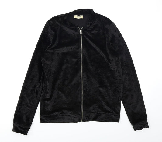Papaya Womens Black  Velour Jacket  Size 10
