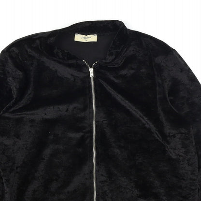 Papaya Womens Black  Velour Jacket  Size 10