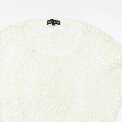Select Womens White   Pullover Jumper Size M