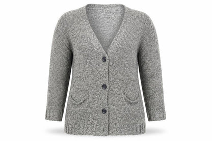 Divided Womens Grey  Knit Cardigan Jumper Size 12