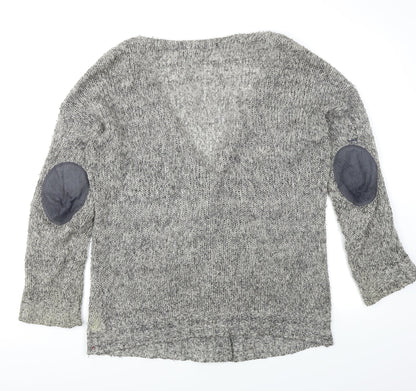 Divided Womens Grey  Knit Cardigan Jumper Size 12