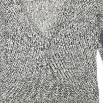 Divided Womens Grey  Knit Cardigan Jumper Size 12