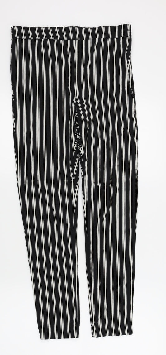 Womens UK Size 12 H&M Regular Fit  Black Trousers