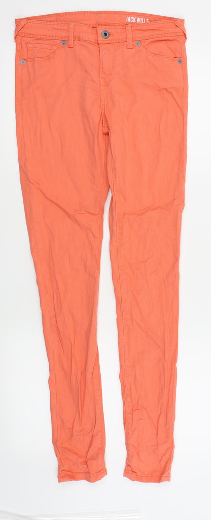 Womens UK Size 26 in Jack Wills Regular Fit Skinny Orange Jeans