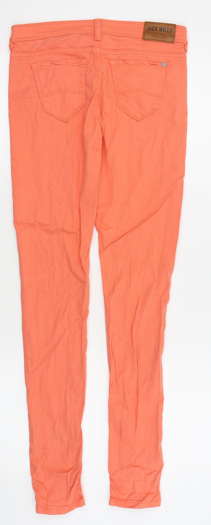 Womens UK Size 26 in Jack Wills Regular Fit Skinny Orange Jeans