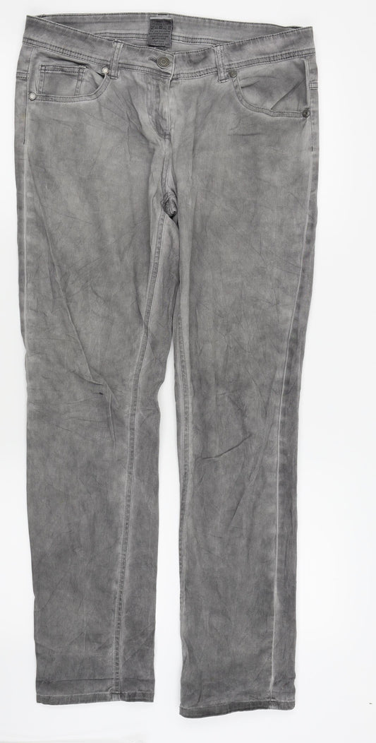 Womens UK Size 12 UpFashion Regular Fit Skinny Grey Jeans