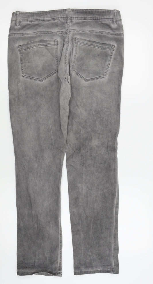 Womens UK Size 12 UpFashion Regular Fit Skinny Grey Jeans