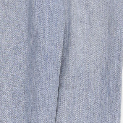 Topshop Womens Blue   Straight Jeans Size 28 in L31 in - ripped jeans