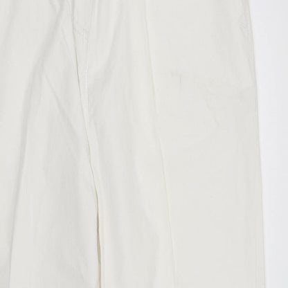 Womens UK Size 12 LABEL BE Regular Fit  White Trousers