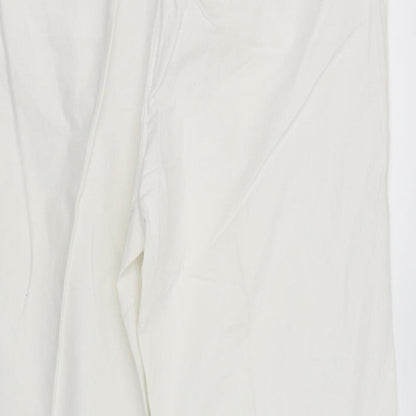 Womens UK Size 12 LABEL BE Regular Fit  White Trousers