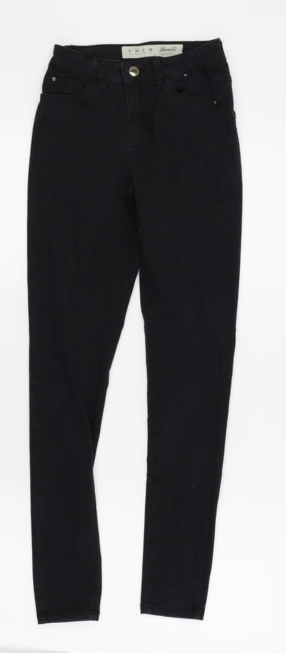 Womens UK Size 6 denim and co Regular Fit Skinny Black Jeans