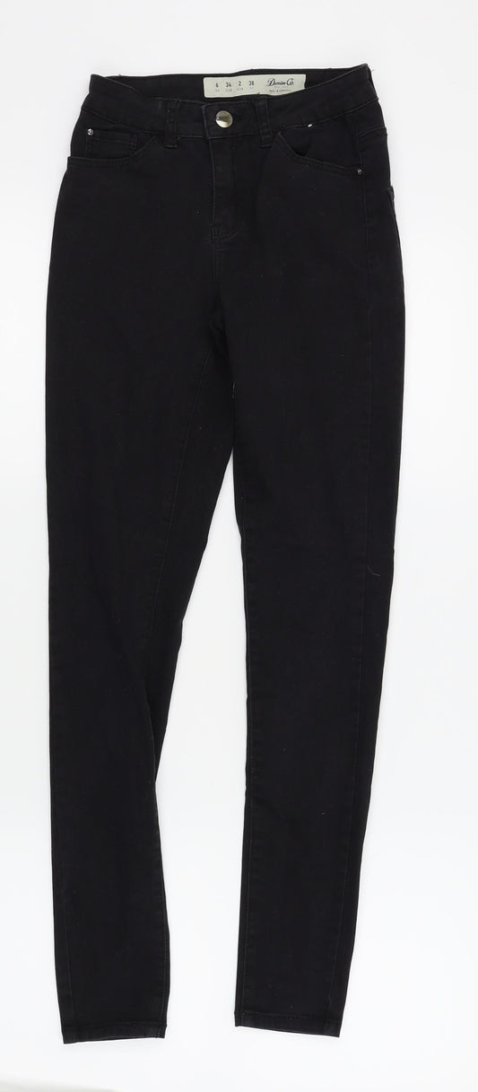 Womens UK Size 6 denim and co Regular Fit Skinny Black Jeans