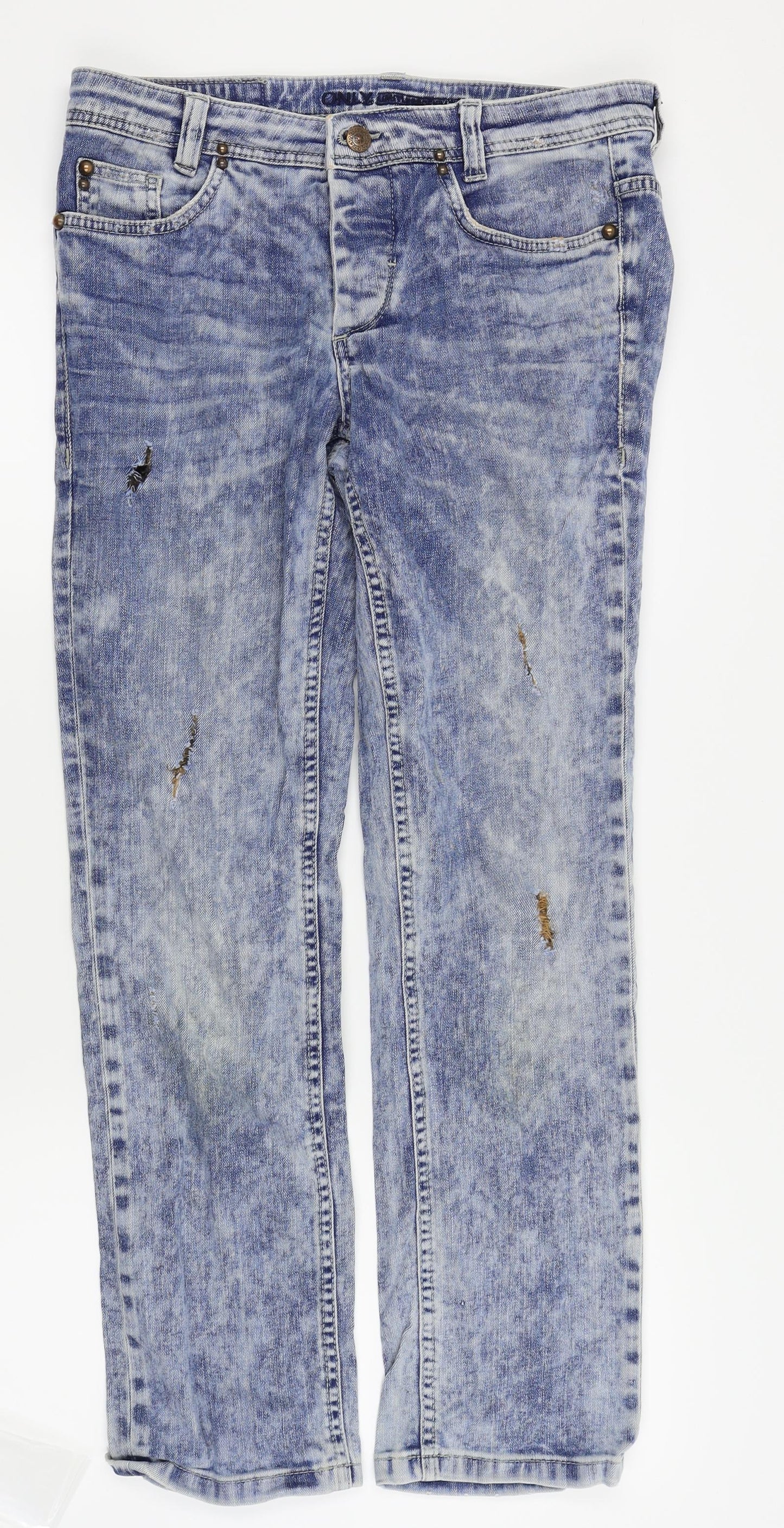 onlyjeans Womens Blue   Skinny Jeans Size 30 in L27 in - ripped jeans