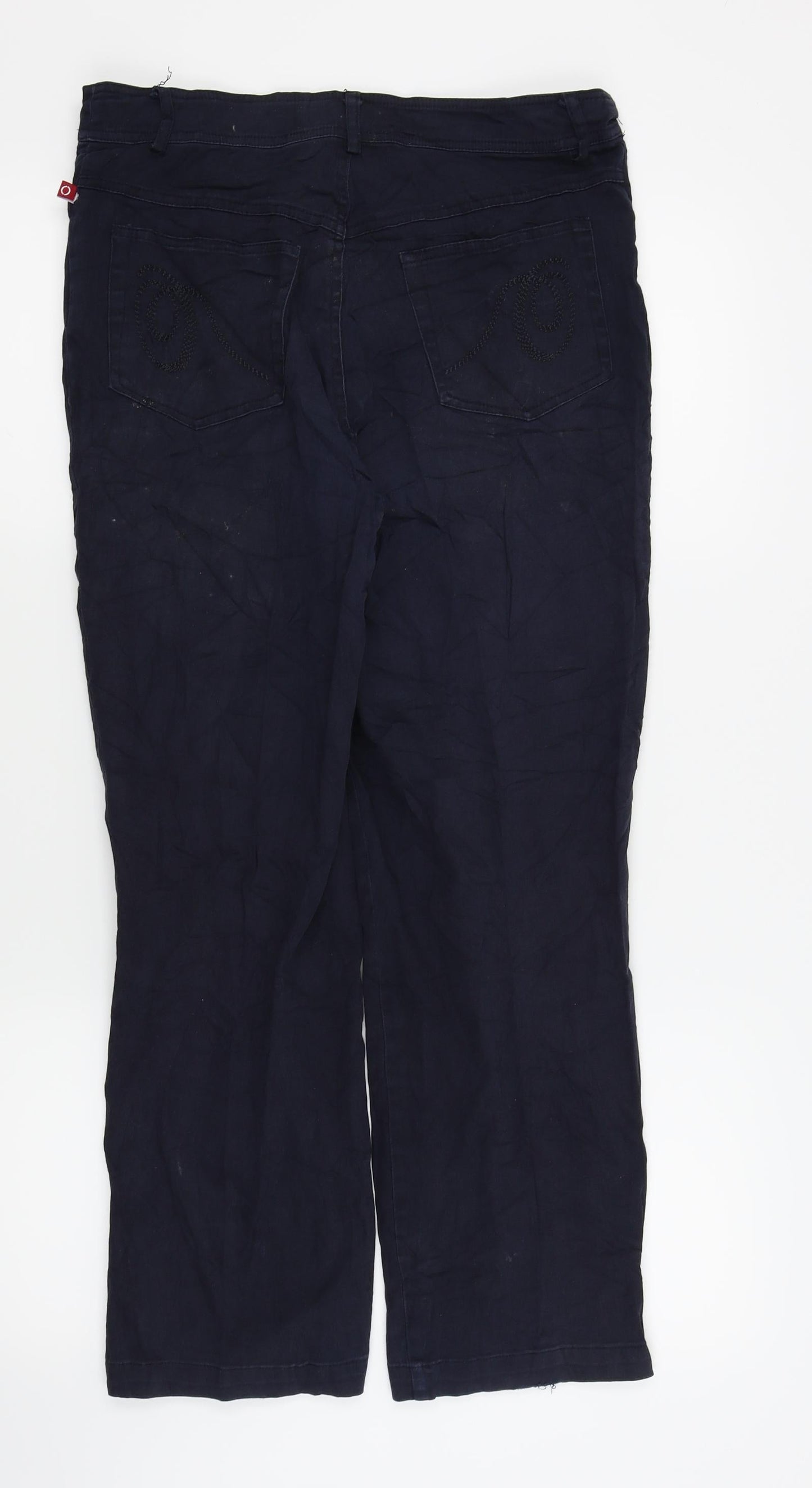 OLE Womens Blue Houndstooth  Skinny Jeans Size 10 L25 in