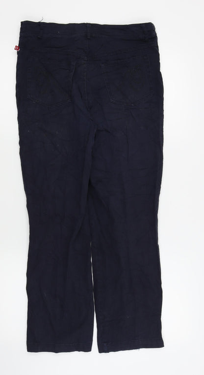 OLE Womens Blue Houndstooth  Skinny Jeans Size 10 L25 in