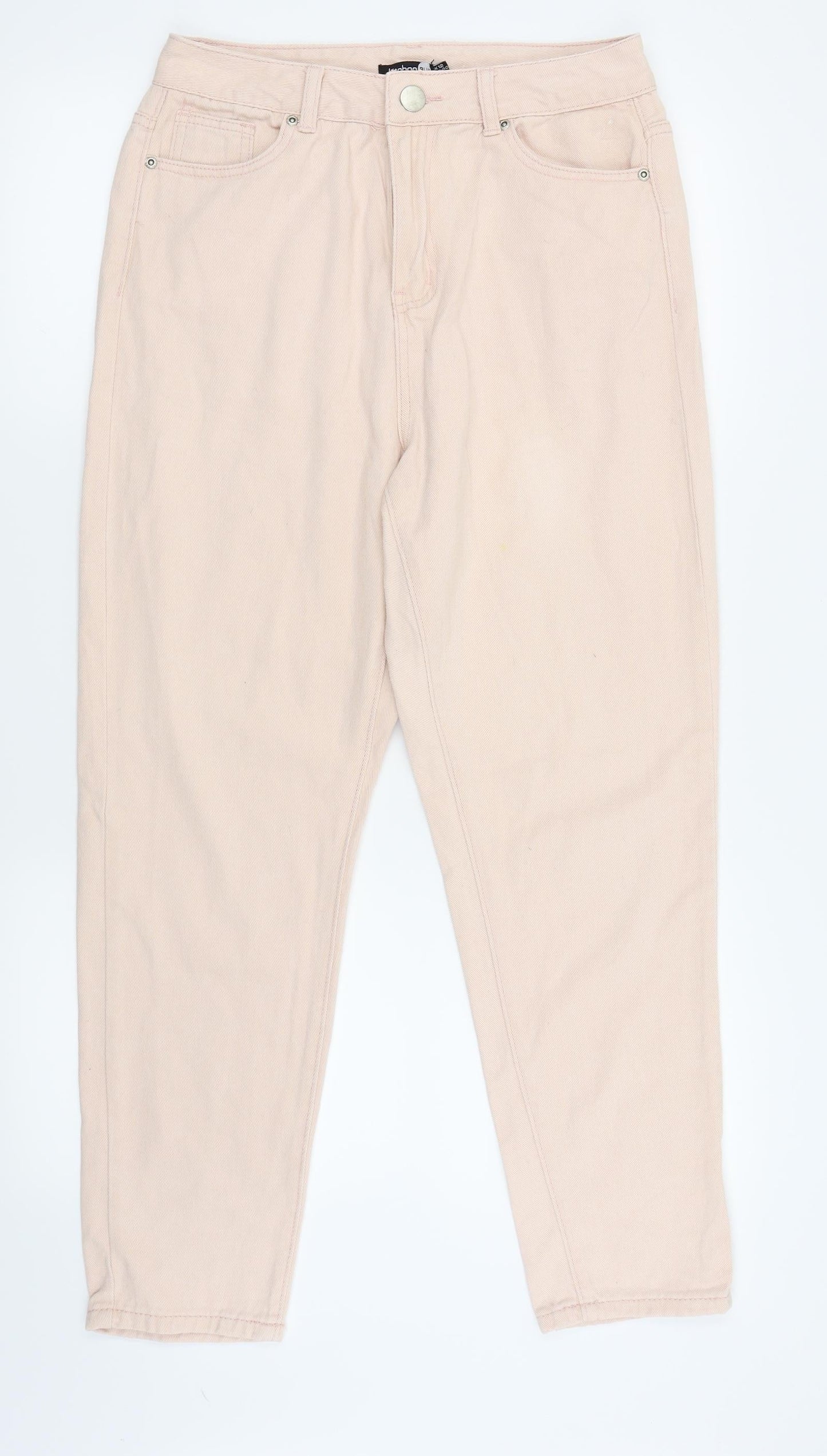 Boohoo Womens Pink   Skinny Jeans Size 12 L25 in