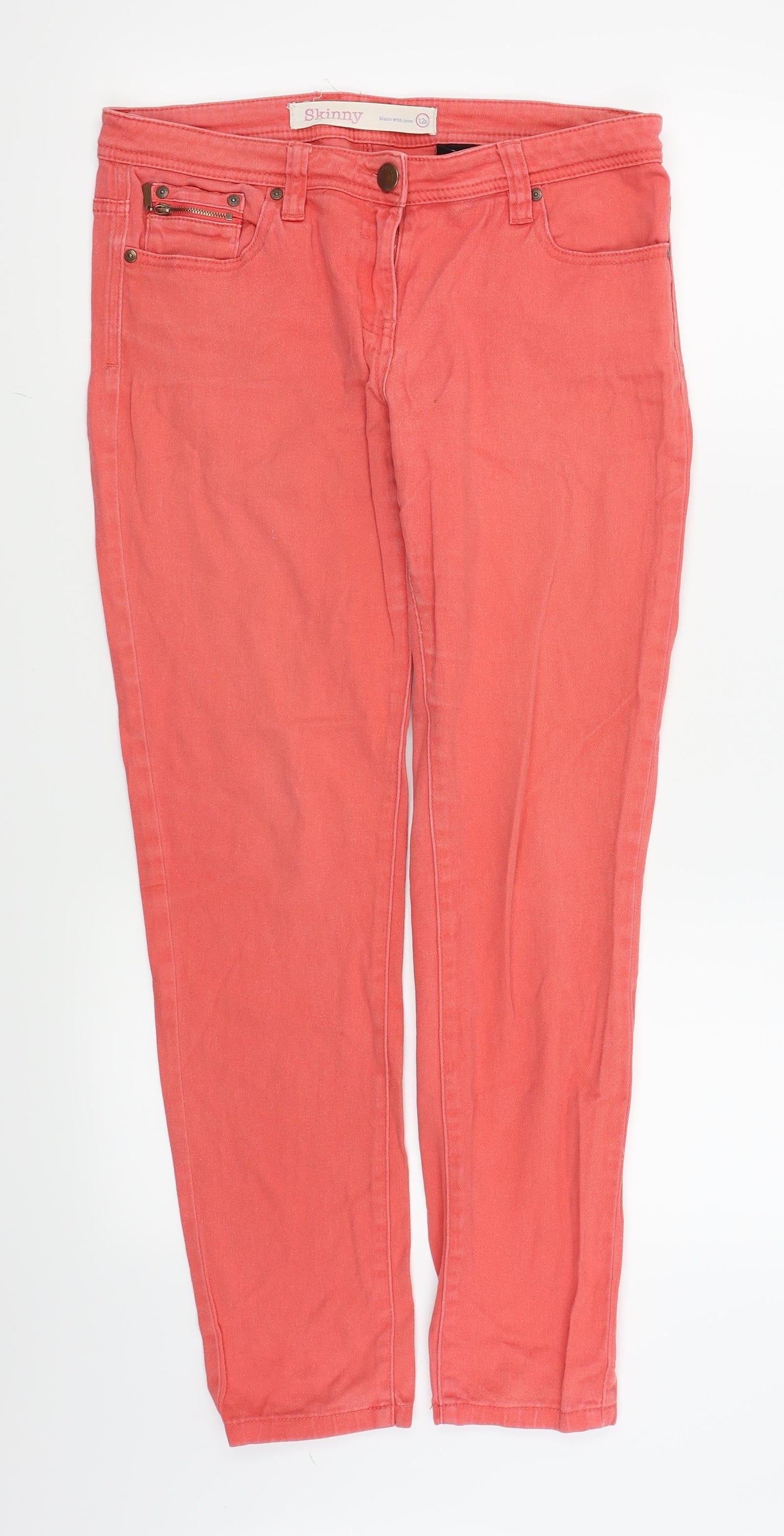 NEXT Womens Pink   Skinny Jeans Size 12 L25 in