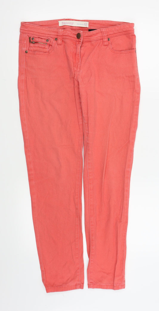 NEXT Womens Pink   Skinny Jeans Size 12 L25 in