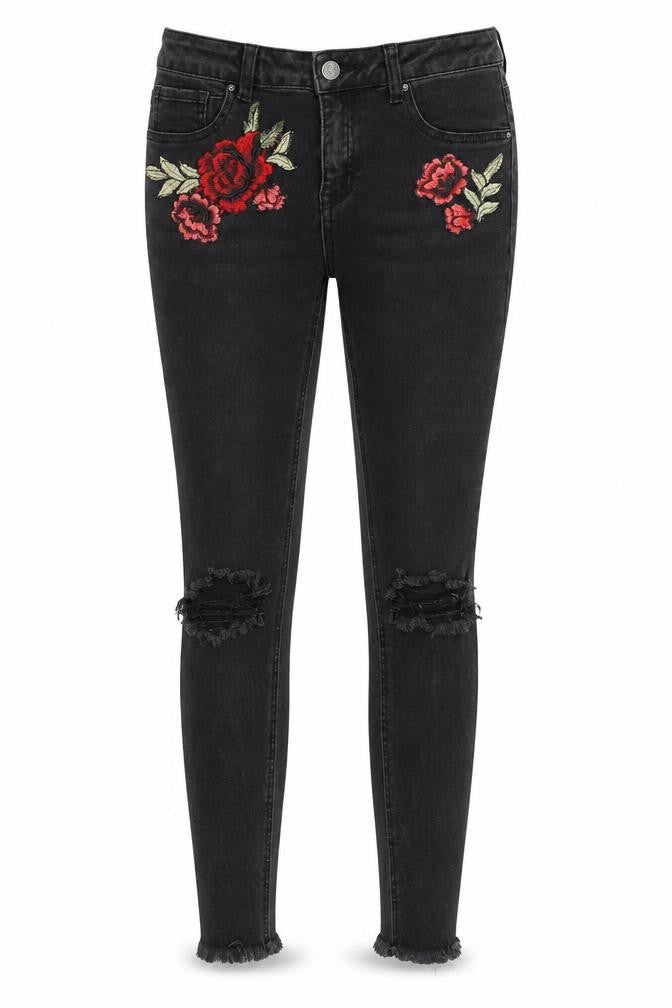 Womens UK Size 10 New Look Regular Fit Skinny Black Jeans