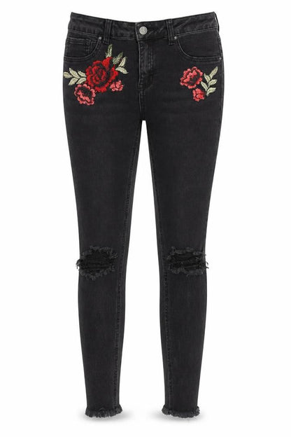 Womens UK Size 10 New Look Regular Fit Skinny Black Jeans