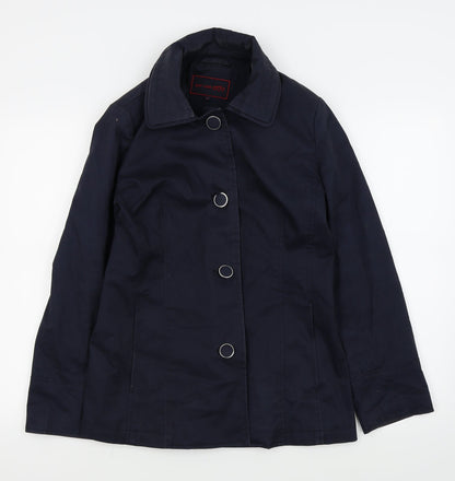 Womens UK Size 12 Per Una Blue Rain Coat