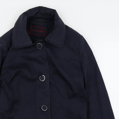 Womens UK Size 12 Per Una Blue Rain Coat
