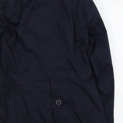 Womens UK Size 12 Per Una Blue Rain Coat