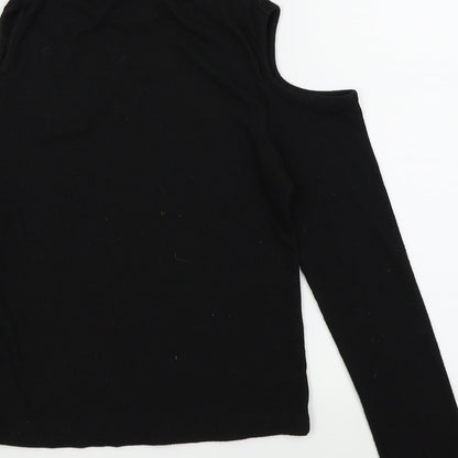 YD Girls Black   Basic T-Shirt Size 11-12 Years