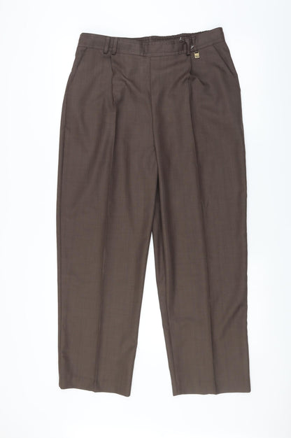 AMARANTO Womens Brown   Trousers  Size 14 L27 in
