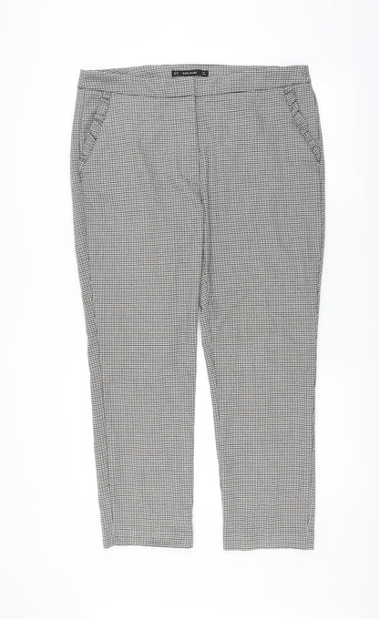 Womens UK Size 2XL Zara Regular Fit  Grey Trousers