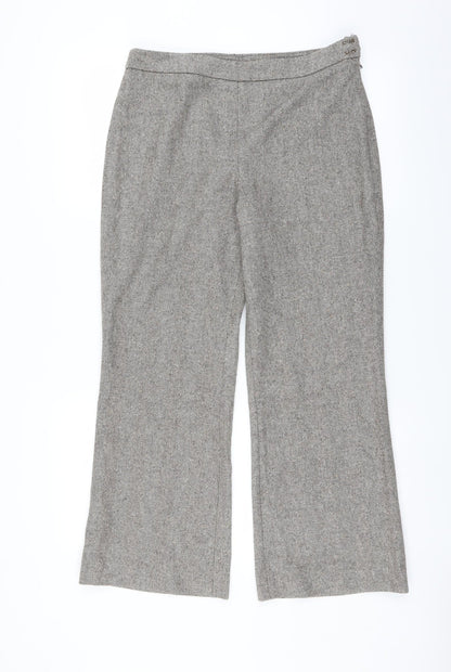 AMARANTO Womens Beige   Trousers  Size 10 L27 in - bootcut