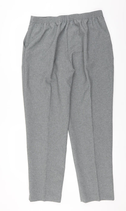 Womens UK Size 18 Preworn Regular Fit  Grey Trousers