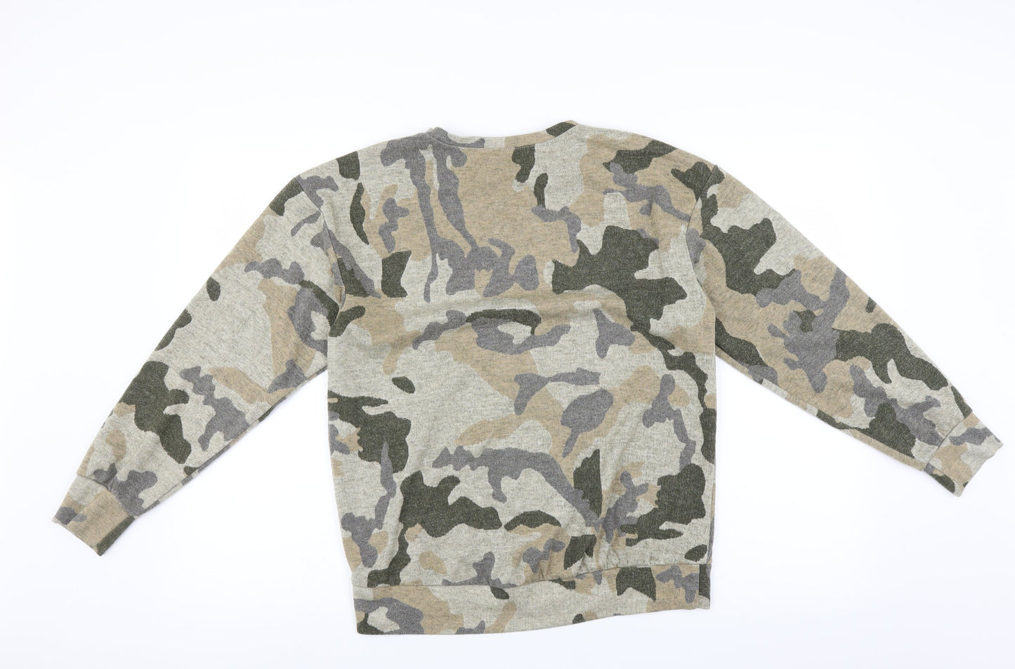 Select Mens Green Camouflage  Pullover Sweatshirt Size S