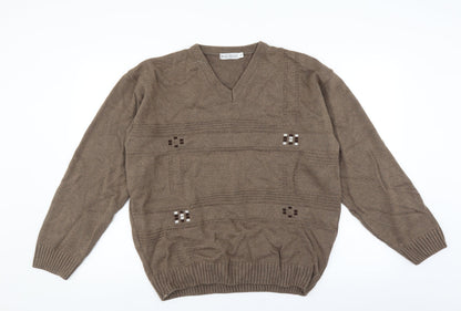 Nene Valley Mens Brown   Pullover Jumper Size L