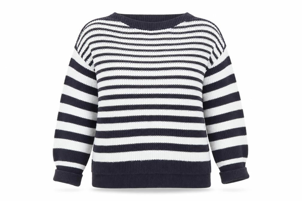 Marks & Spencer Womens Blue Striped  Pullover Jumper Size M