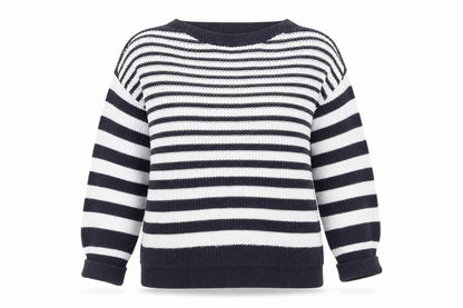 Marks & Spencer Womens Blue Striped  Pullover Jumper Size M