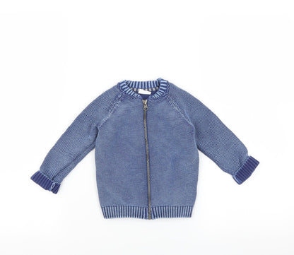 F&F Boys Blue   Cardigan Jumper Size 12-18 Months