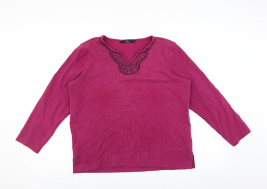 Bm Casual Womens Purple   Pullover Jumper Size M