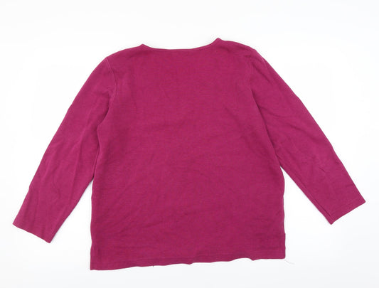 Bm Casual Womens Purple   Pullover Jumper Size M