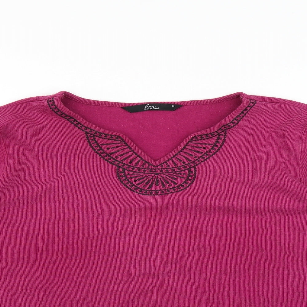 Bonmarché Womens Purple Pullover Jumper Size M