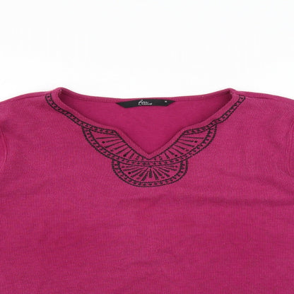 Bonmarché Womens Purple Pullover Jumper Size M